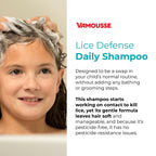 Vamousse Head Lice Defense Daily Shampoo, Use After Exposure or Treatment, Prevents Lice Infestation, No Parabens, Sulfates or D