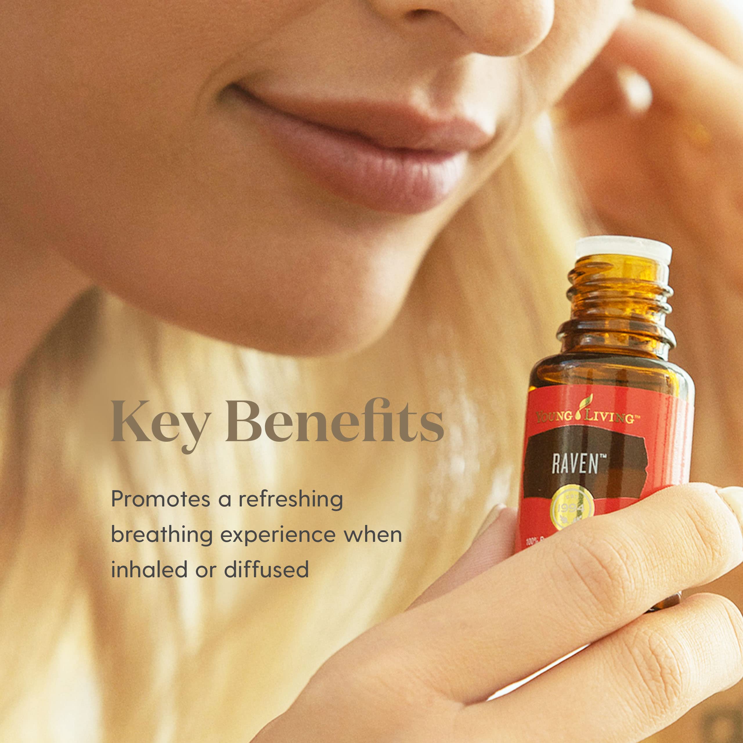 Young Living Raven Essential Oil Blend - Chilly, Minty Blend with Sweet Undertones - 15 ml