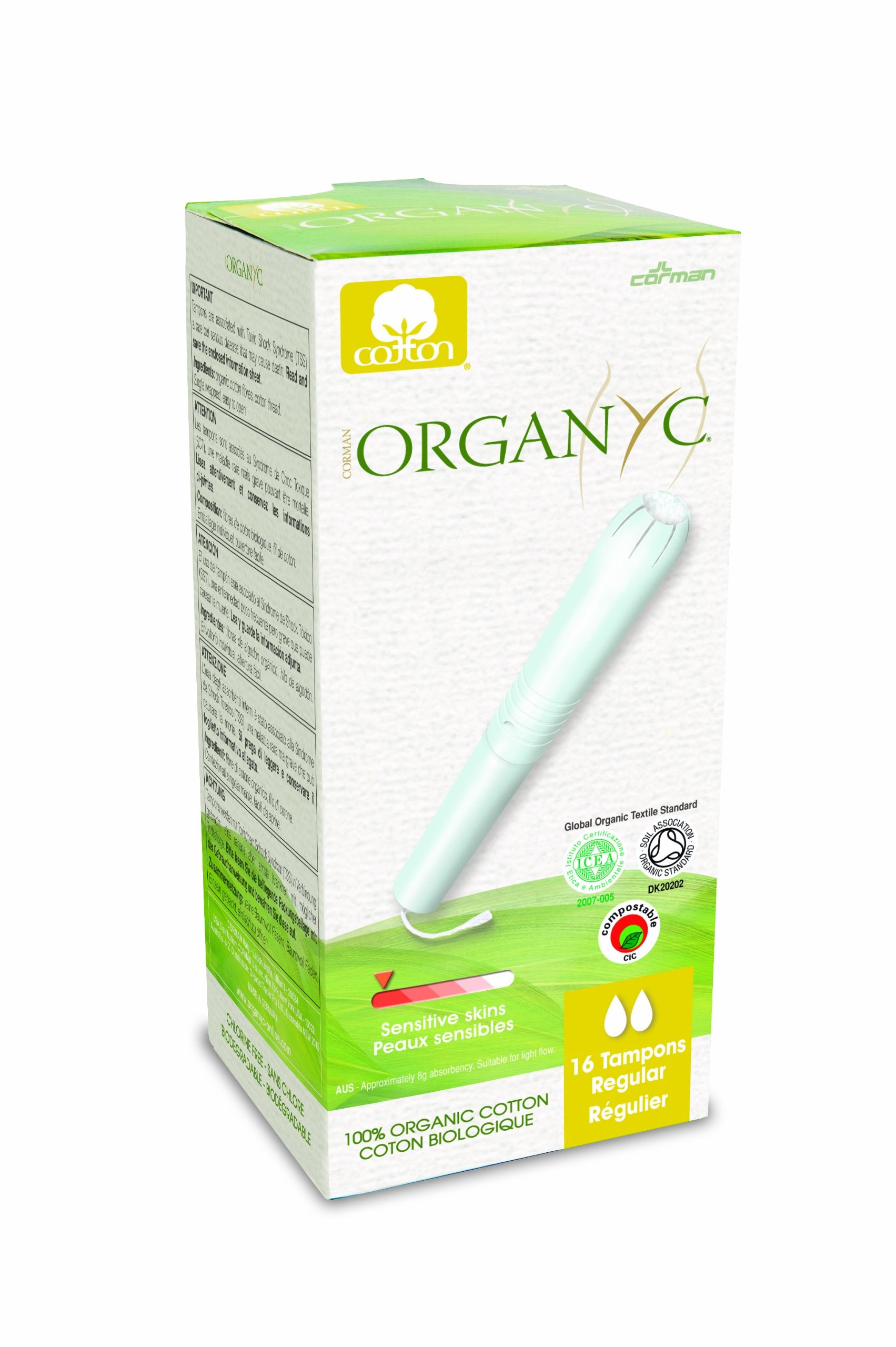 ORGANYC Tampon Regulator Applicator, 16 CT