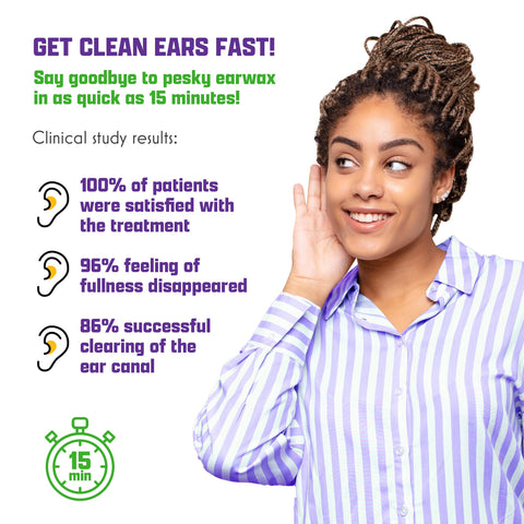 eosera Ear Wax MD Cleaning Drops - Fast-Acting Earwax Removal Solution - 5 Single-Use Vials - Doctor Recommended, Clinically Pro