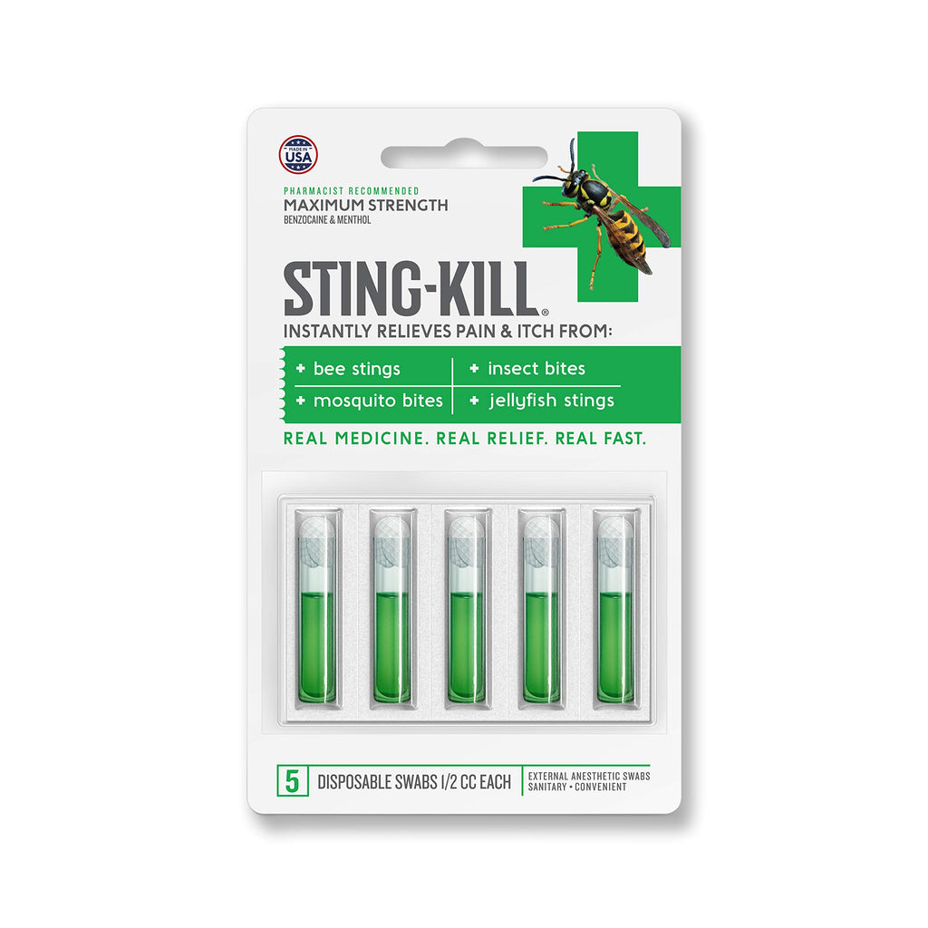 Sting-Kill Maximum Strength Disposable Swabs, 5 Count (Pack of 4)