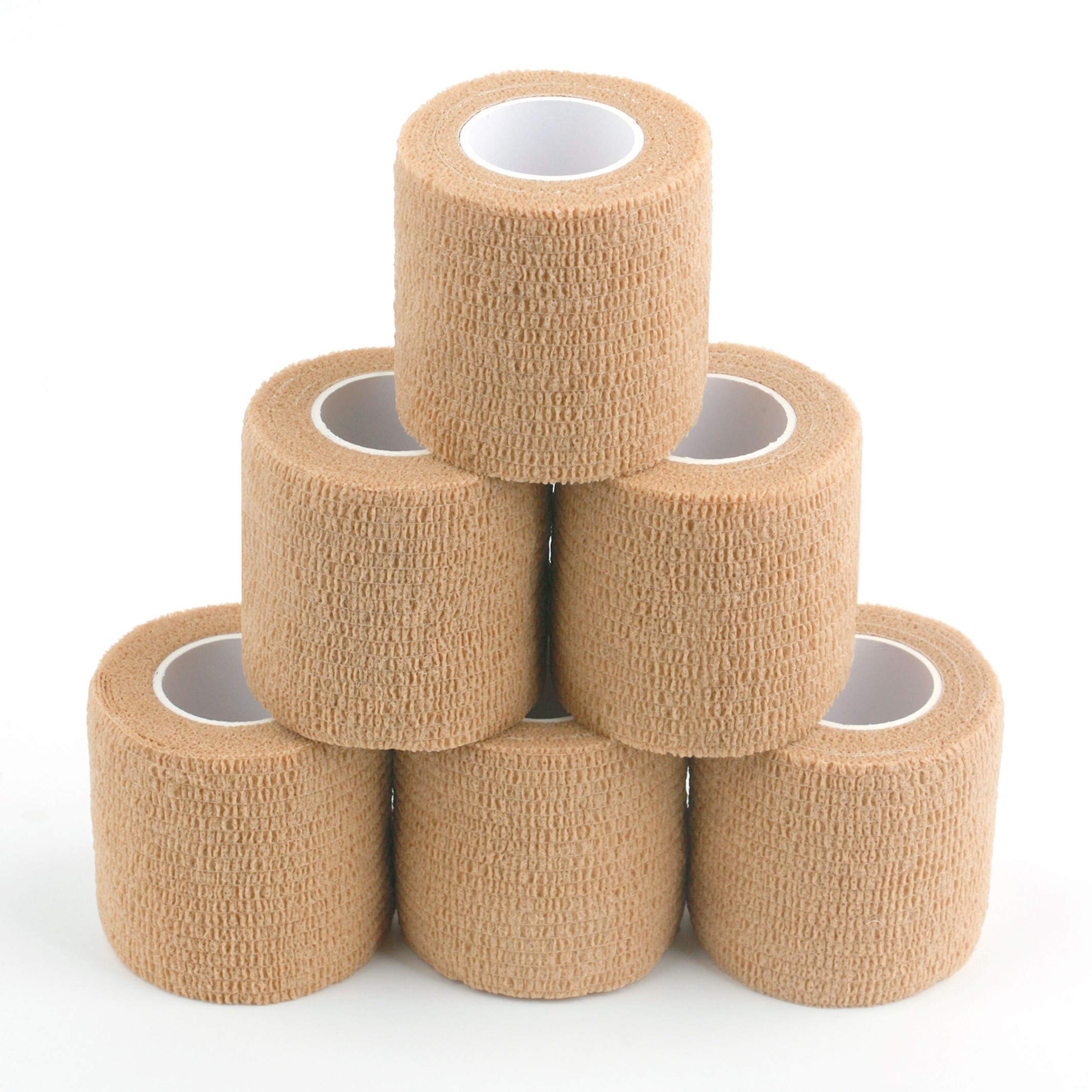 Cohesive Bandage Wrap, Self Adhesive Medical Tape,Vet Wrap, Athletic Elastic Stretch Band, self Adhesive, Flexible, Breathable &