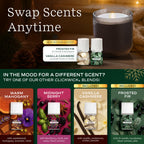 Lifelines Flameless Candle Diffuser - Winter Edition Gift Set - Aromatherapy Essential Oil Diffuser with 2 Holiday ClickWick Ble
