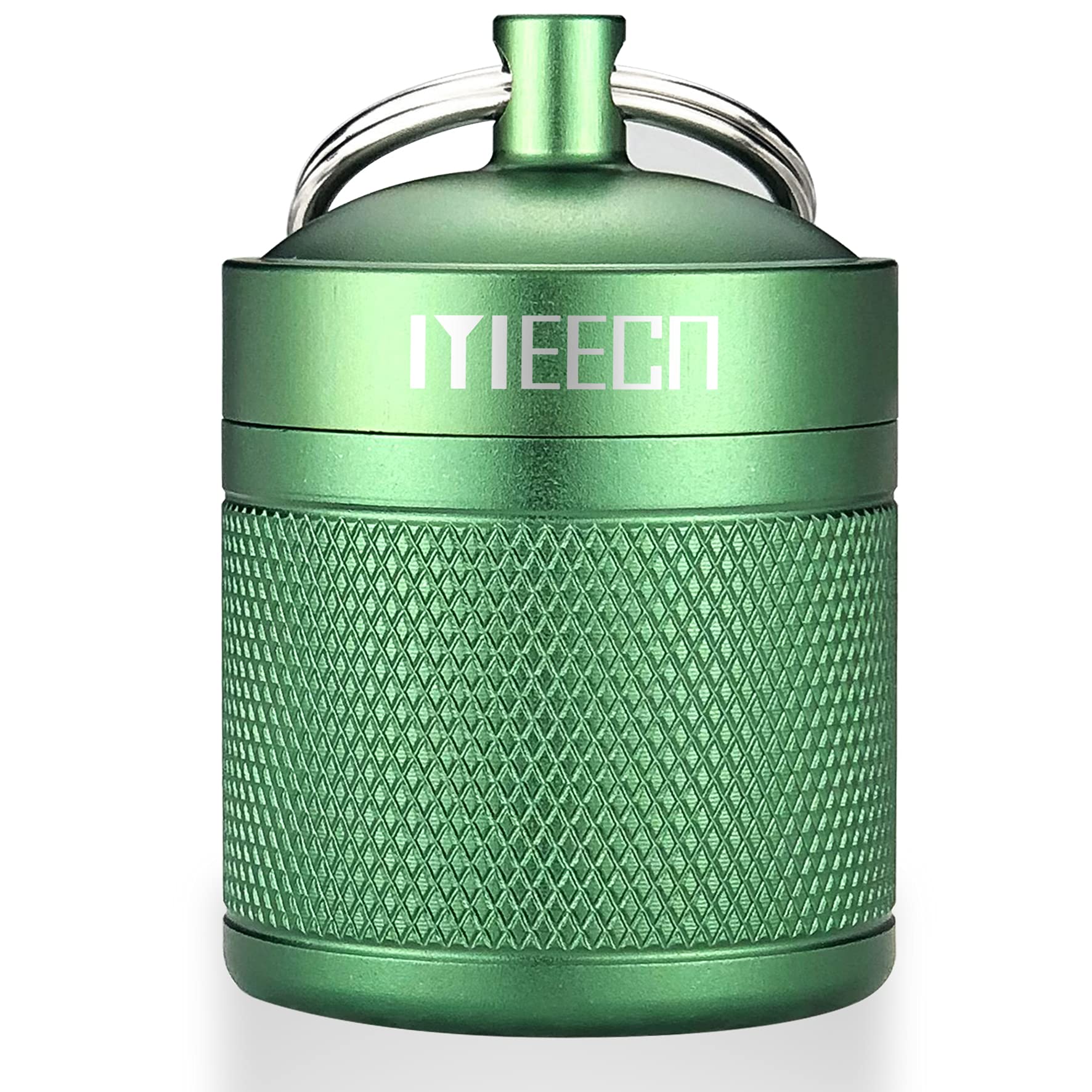 MEECN Keychain Pill Holder, Box, Aluminum, Waterproof Container, Pill Organizer for Outdoor Travel Camping,Size: 1.6 x 1.6 x 2 i