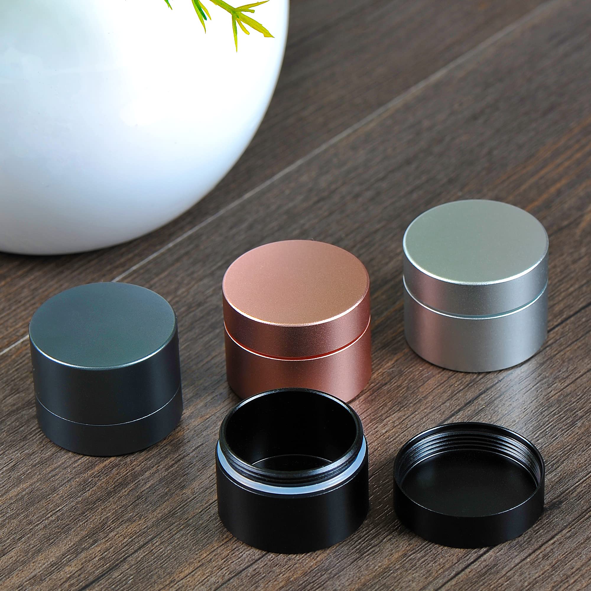 Portable Daily Pill Case, Heavy Duty Aluminium Alloy Round Pill Box, Waterproof Travel Pill Organizer, Pocket Purse Medicine Vit