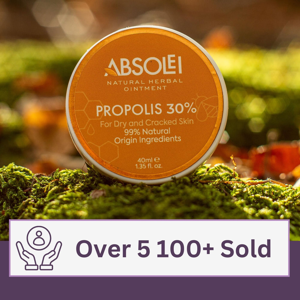 ABSOLEI Propolis Ointment, Natural 30% Propolis Ointment for Itchy, Dry and Cracked Skin, 1.35 fl oz