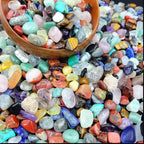 400Pcs+ (1.5lb) Gemstones and Crystals Set,30Kinds+ Bulk Tumbled Chps Crystals for Jewelry Making,Chakra Balancing,Crushed Stone