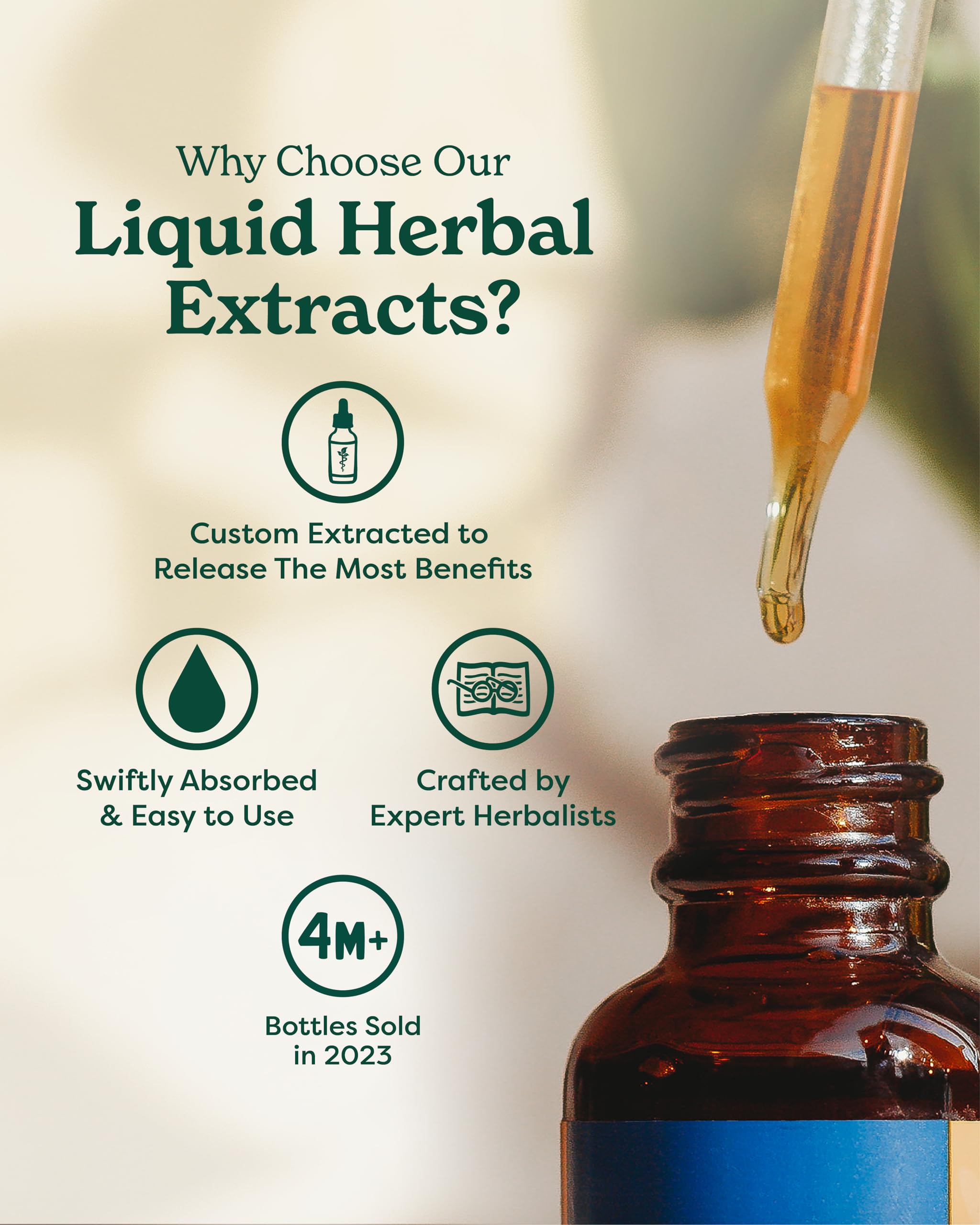 Herb Pharm Certified Organic Lemon Balm Liquid Extract for Calming Nervous System Support, Organic Cane Alcohol, 4 Ounce