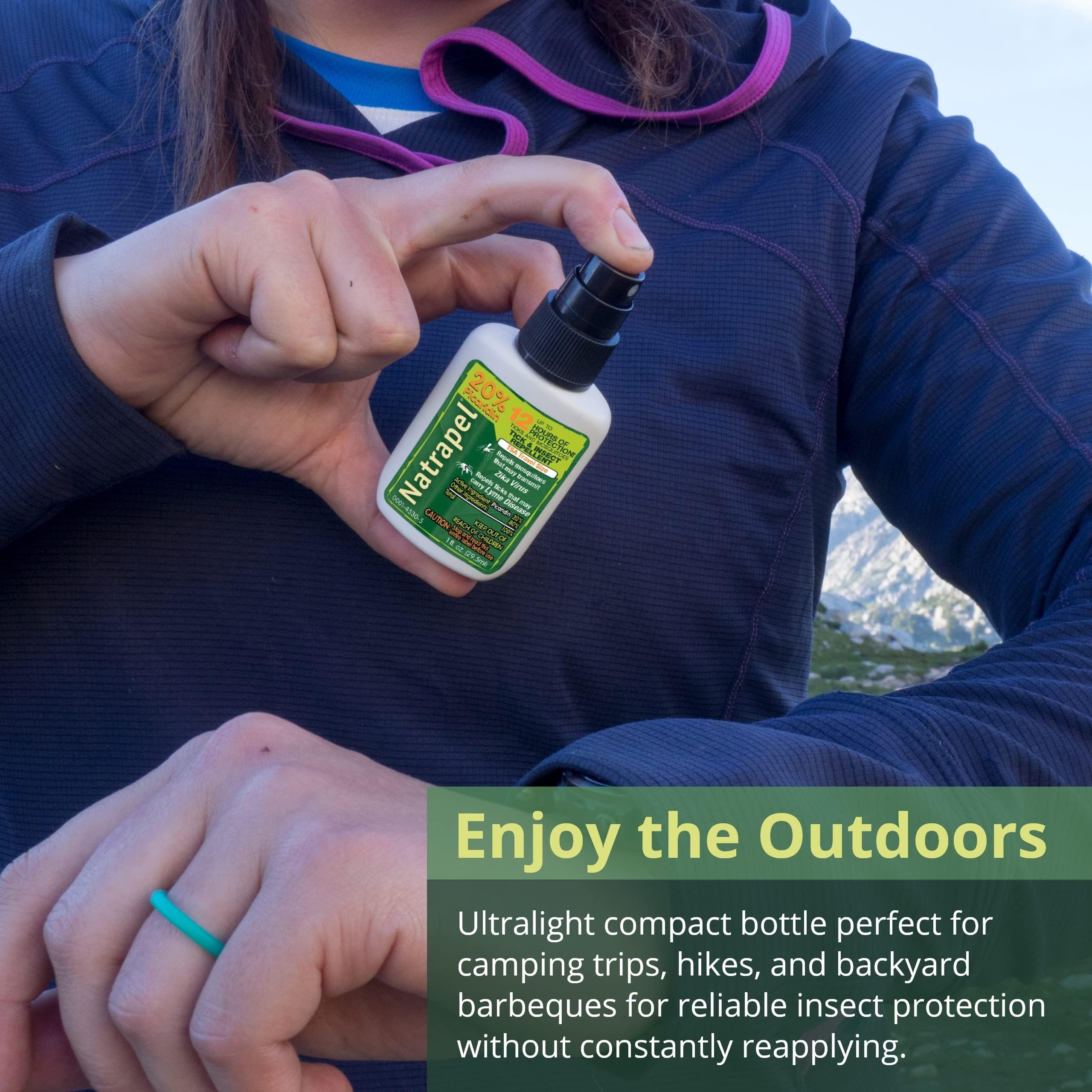 Natrapel Tick & Insect Repellent - Bug Spray with 20% Picaridin - Family Protection Against Mosquitoes, Ticks & More - Up to 12