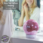 SCANDINORDICA Disco Ball Diffuser Rotating - 300 ML Essential Oil Diffuser with Whisper Quiet Operation, Night Lights, Cute Maxi