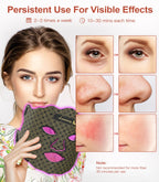 Red Light Therapy for Face, 7 Colors Red Light Therapy Mask with Near-Infrared 850nm, Timing Function, Rechargeable LED Face Mas