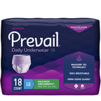 Prevail Maximum Absorbency Incontinence Underwear for Women, Large, 18 Count