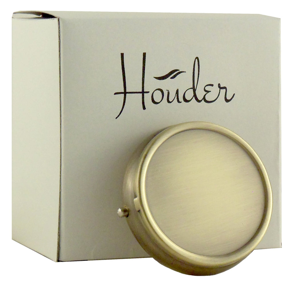Classy Brass Pill Box - Decorative Pill Case with Gift Box - Carry Your Meds in Style (Round)