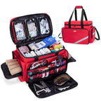 Trunab First Aid Bag Empty, Professional Medical Bag Emergency Responder Trauma Bag with Inner Dividers and Anti-Slip Bottom, Id