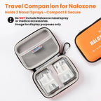 weefla Empty Naloxone Carry Case Kit, Fits 2 Pack Nasal Sprays, for Opioid Overdose Emergency, Hard Shell & Splash Resistant, Hi