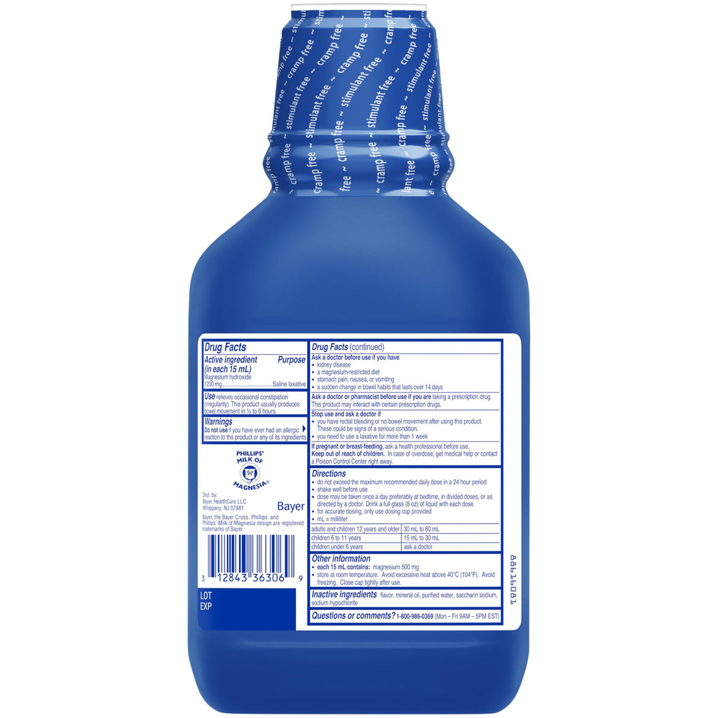 Phillips Fresh Mint Milk of Magnesia Liquid,26 Fl Oz (Pack of 2)