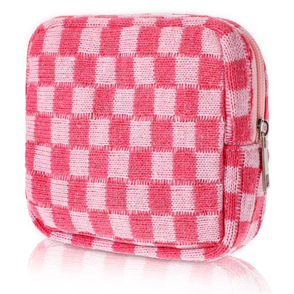 Menstrual Bags for Teen Girls, Corduroy Sanitary Napkin Storage Bag Mini Makeup Pouch Portable Period Pouch with Zipper Sanitary