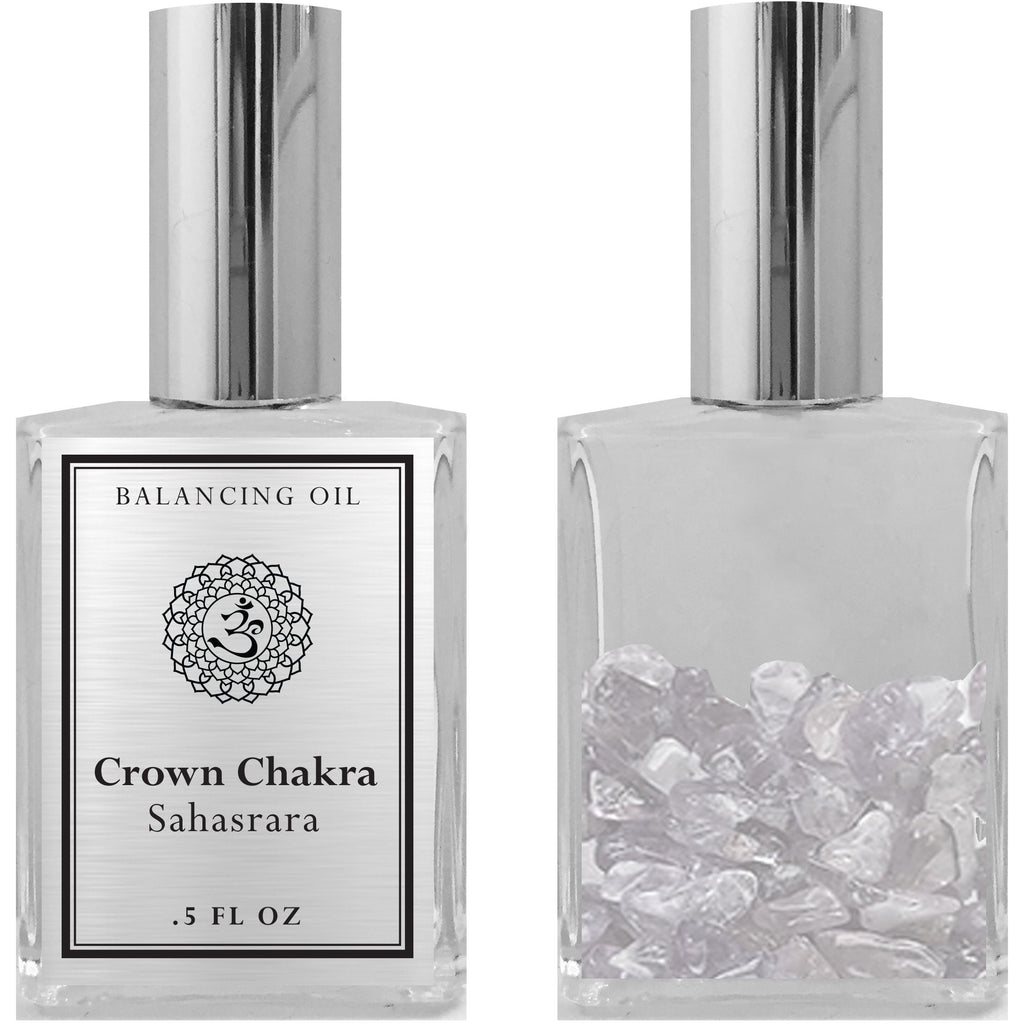 Bios Apothecary - 7th Chakra Balancing Oil - Sahasrara Crown Chakra Aromatherapy - Roll On Pulse Points - Infused with White Qua