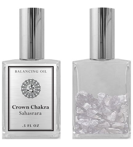 Bios Apothecary - 7th Chakra Balancing Oil - Sahasrara Crown Chakra Aromatherapy - Roll On Pulse Points - Infused with White Qua