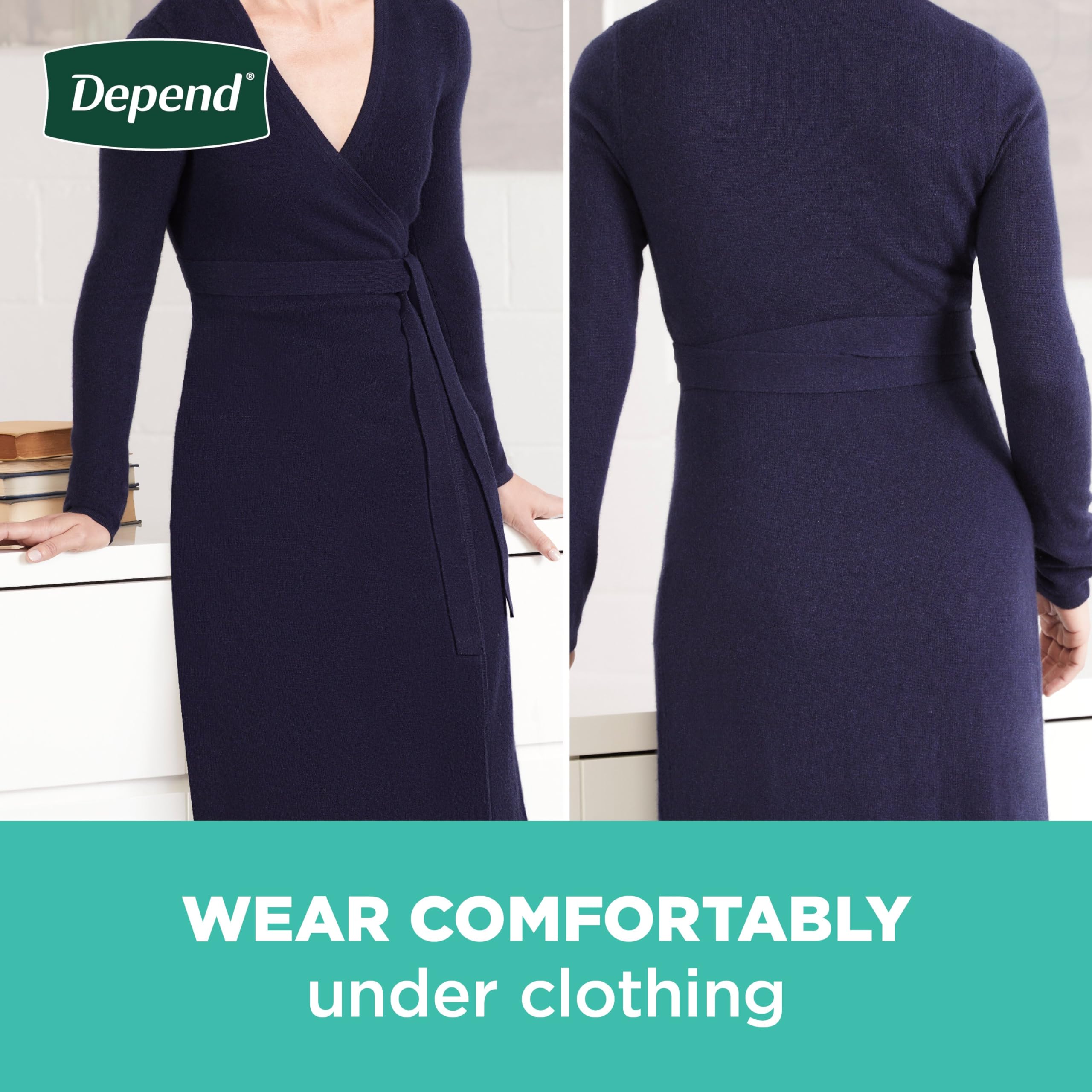 Depend Incontinence Protection with Tabs, Unisex, Large (35-49 Waist, over 170 lbs), Maximum Absorbency, 48 Count (3 Packs of 16