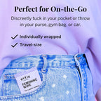 Pixie Feminine Wipes - Flushable, Biodegradable, & Ph Balanced - Best Individually Wrapped Packet Wipes for On The Go & Public B