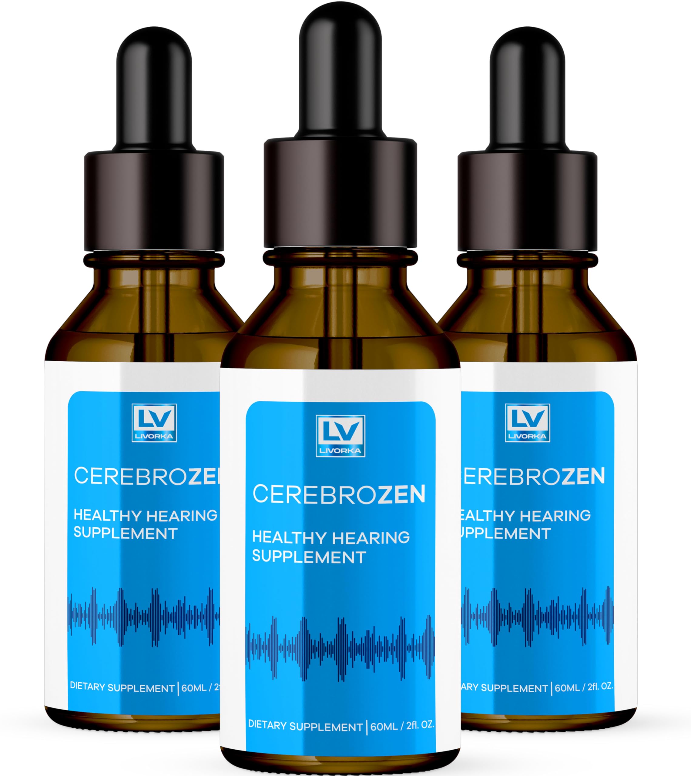 3 Pack - Cerebrozen Ear Drops - Cerebrozen, Cerebrozen 24, Cerebrozen 360 Hearing Support, Cerebrozen Drops, Cerebrozen Liquid, 