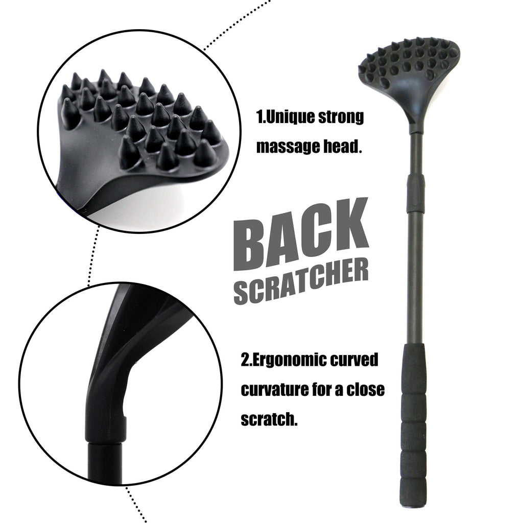 EASACE Back Scratcher for Women Men Extendable with Strong ABS Massage Head, 21inch Body Scratcher for Adults - Pets Compact - R