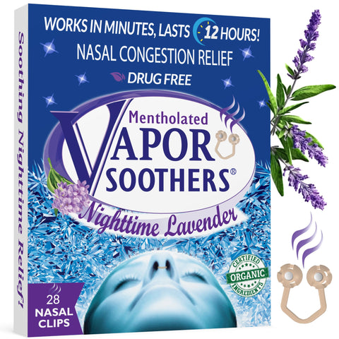 Vapor Soothers by Scenttech, Snore Reducing- Anti Snoring Aid, Nasal Dilators for Breathing, Instant Nasal Congestion Relief, Ni