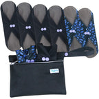 Leekalos Reusable Menstrual Pads - Bamboo Menstrual Cloth Pads | Light Incontinence Pads | Reusable Sanitary Pads - Pack of 6, 1