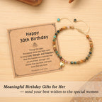 HGDEER 30th 30 Birthday Decorations Decor Card Favors Gifts for Her Women, Gifts for 30 Year Old Girl Birthday Gifts Bracelet Je