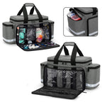 Trunab Professional Medical Bag, First Aid Storage Bag, Empty Emergency Responder Trauma Bag with Inner Dividers and No-Scratch