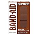 Band-Aid Brand Ourtone Flexible Fabric Adhesive Bandages, Flexible Protection & Care of Minor Cuts & Scrapes, Quilt-Aid Pad for