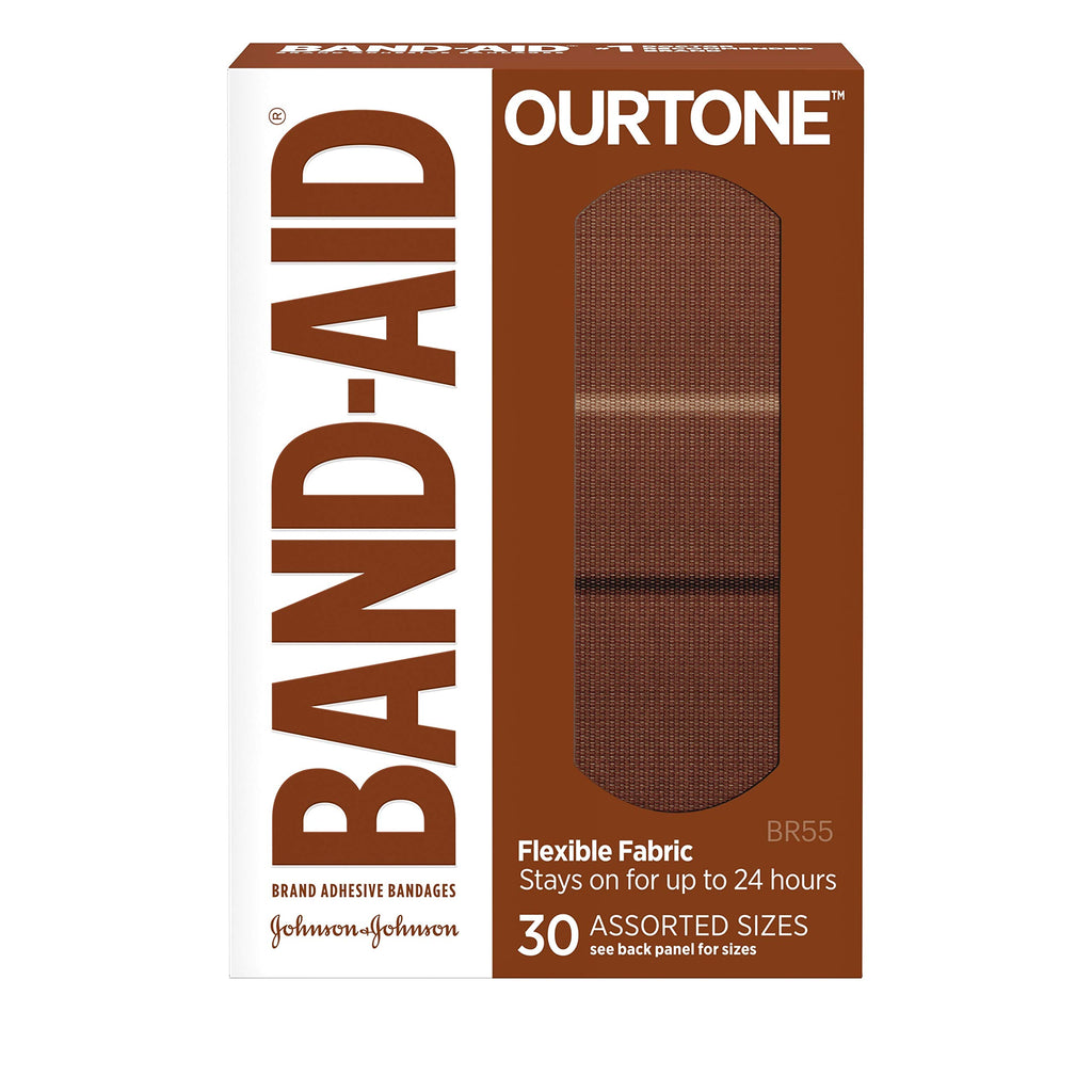 Band-Aid Brand Ourtone Flexible Fabric Adhesive Bandages, Flexible Protection & Care of Minor Cuts & Scrapes, Quilt-Aid Pad for 