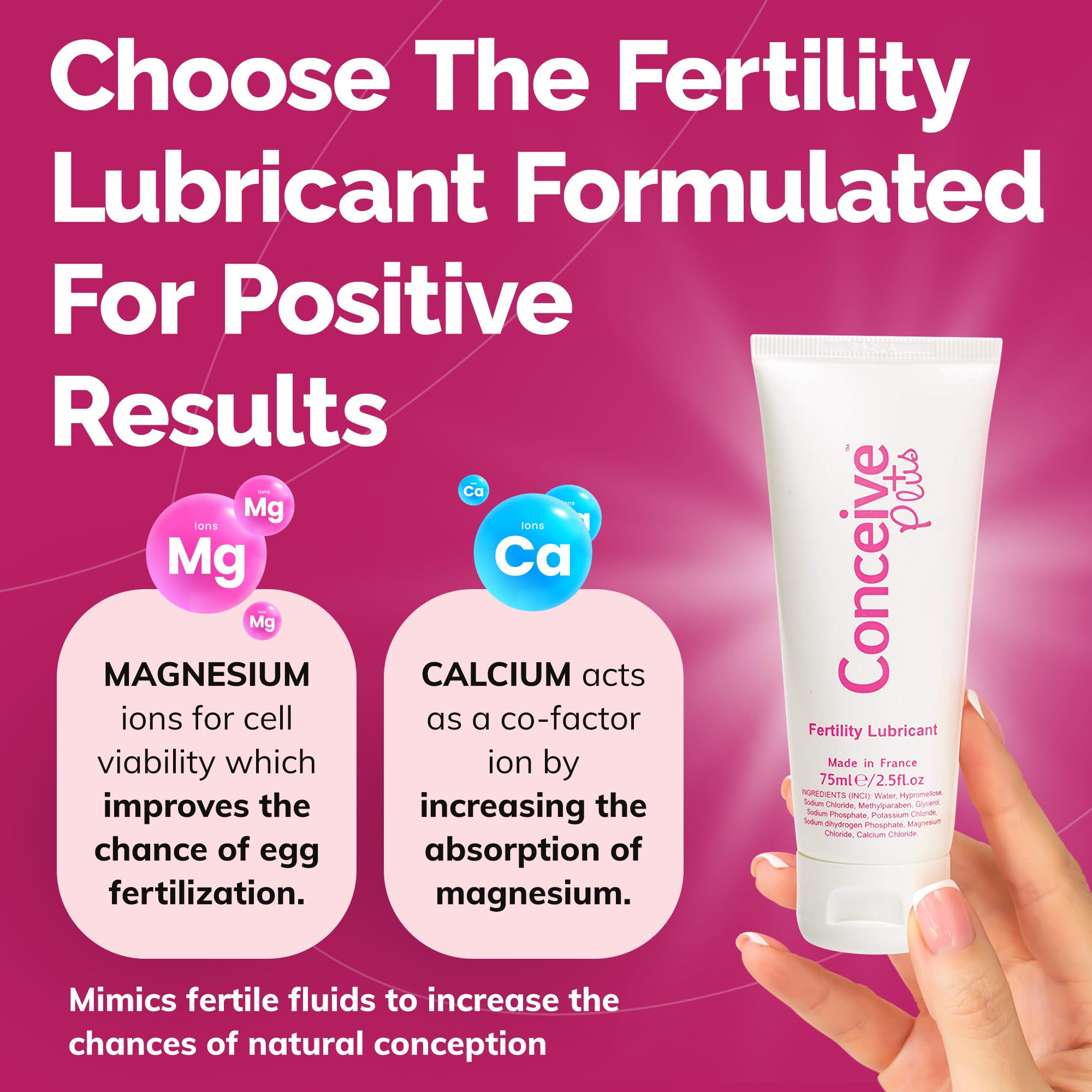 Conceive Plus Fertility Lubricant | for Use by All Couples Trying to Get Pregnant - 2.5Fl Oz