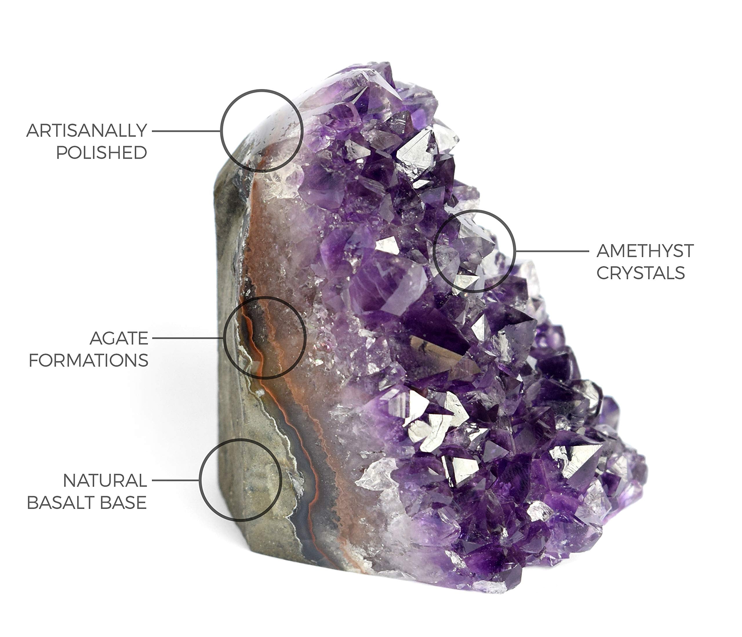 DEEP PURPLE PROJECT Beautiful Amazing Geodes Polished Amethyst Cluster (250 gr to 350 gr) Quartz Crystal Geode Spiritual Healing