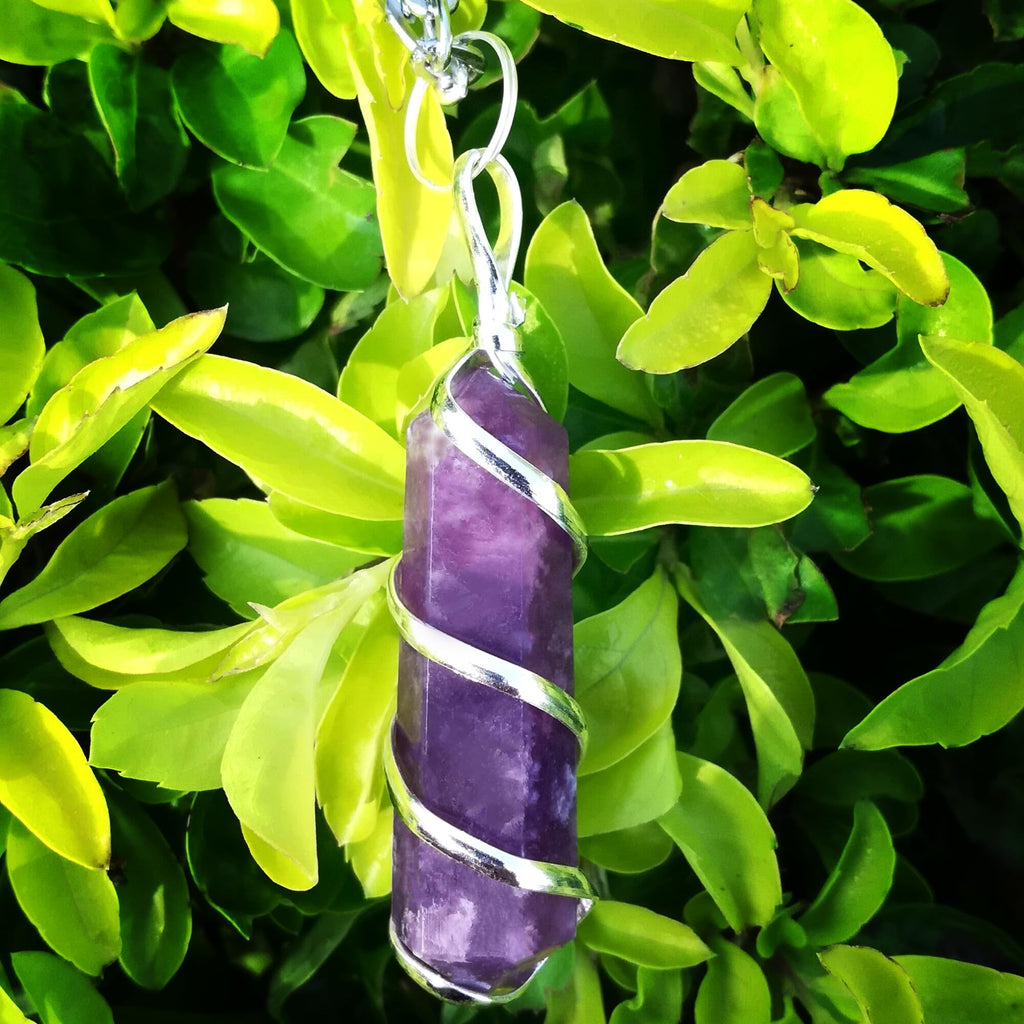 Sugandha Wellness Lepidolite Healing Crystal Necklace - Stress Relief & Clarity. Inner Peace & Calm. Mood Stabilizer. Jewelry Gi