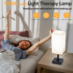Light Therapy Lamp 10000 Lux Therapy Light with Remote and Touch Control, 3 Color Temperature, 5 Brightness Level Full Spectrum