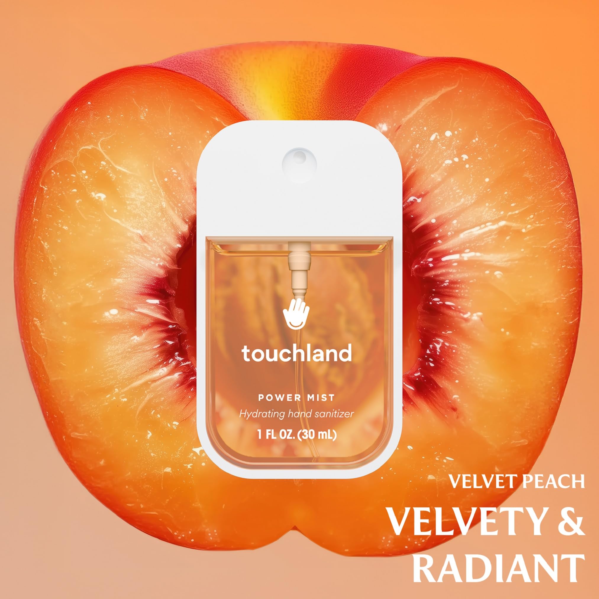 Touchland Power Mist Hydrating Hand Sanitizer Spray, JUICY Trio Set (Watermelon, Peach, Berry), 1 FL. OZ. Travel Size (Set of 3)