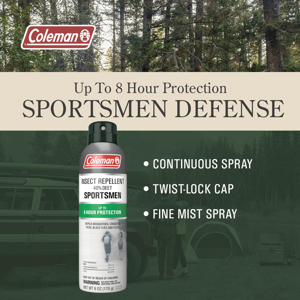 Coleman Insect Repellent Spray - 40% DEET Insect Repellent Spray, Protection Against Ticks, Mosquitoes, chiggers, gnats, Fleas,