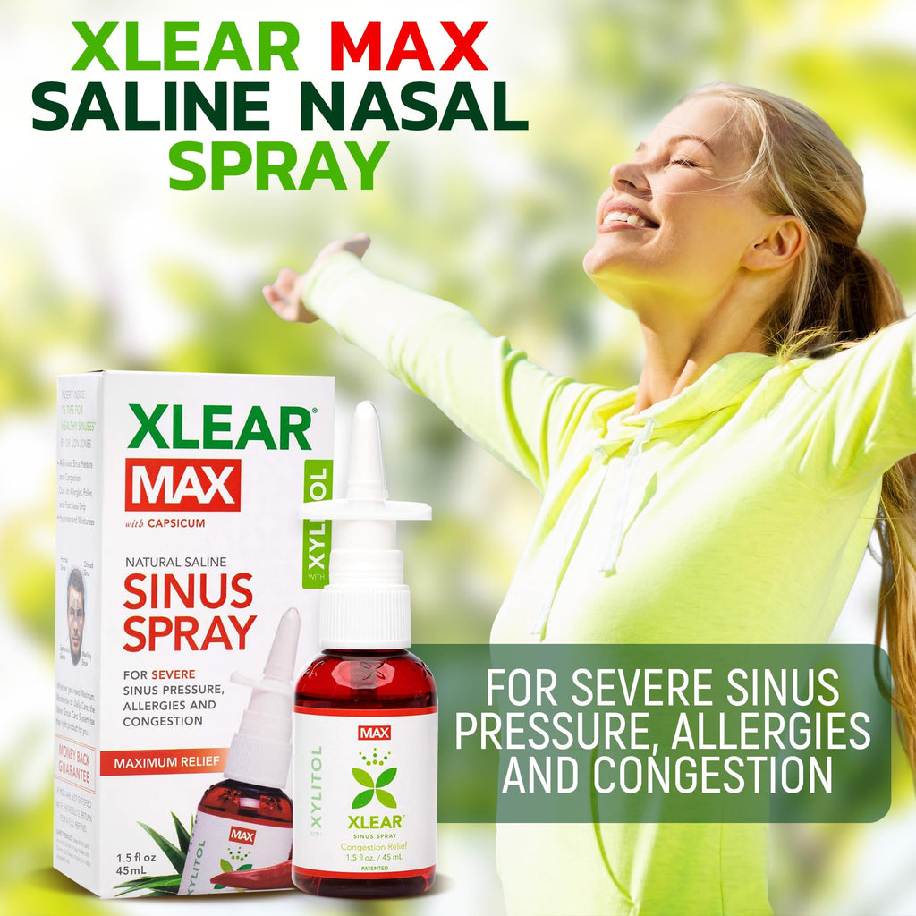 Xlear Allergy Relief Kit, All Day Allergy Rescue Kit Including Xlear Nasal Spray with Xylitol, Xlear MAX Nasal Spray, Xlear Nasa