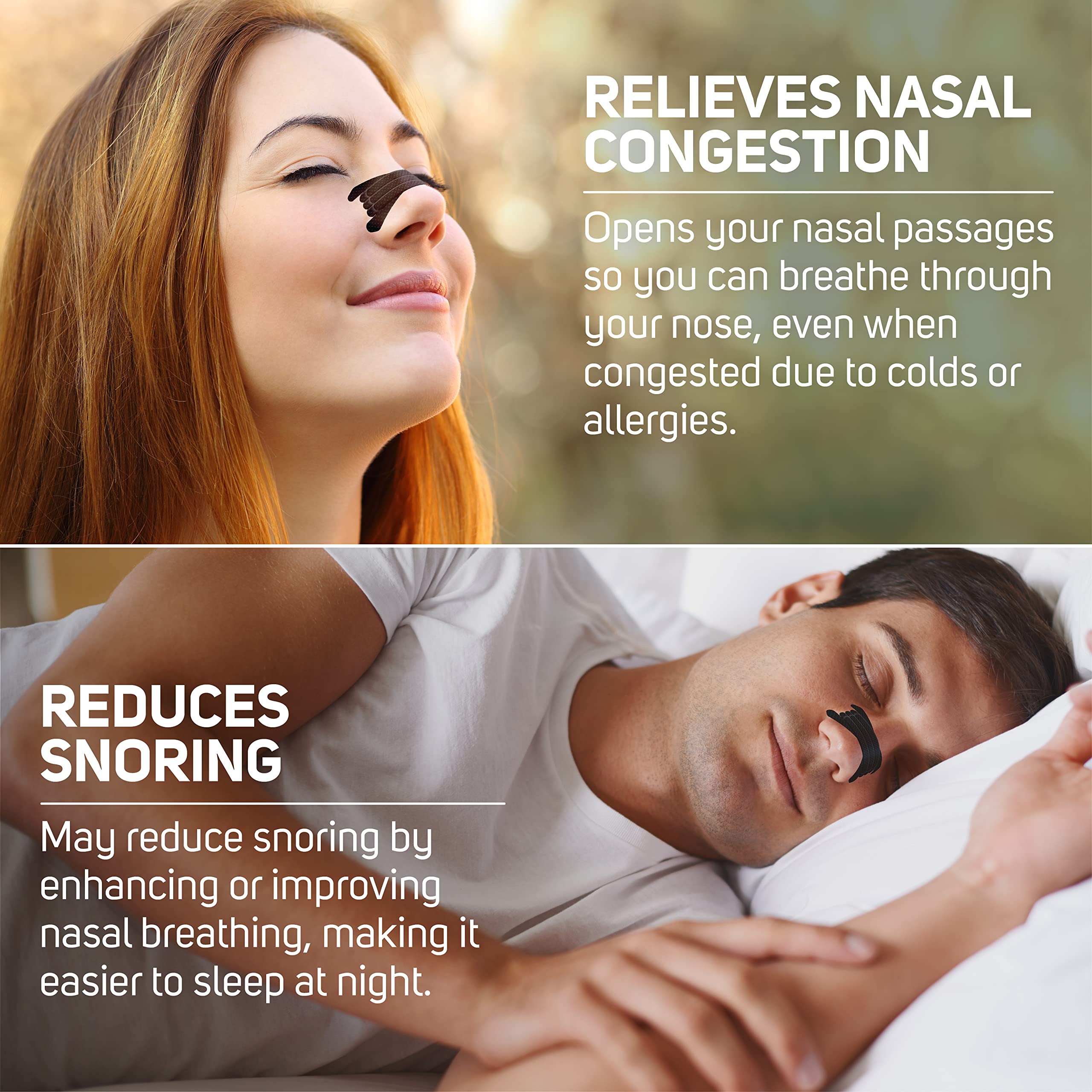 Clear Passage Extra Strength Nasal Strips 50 Ct, Nasal Dilators for Men & Women, Anti Snoring, Instant Congestion Relief for Col