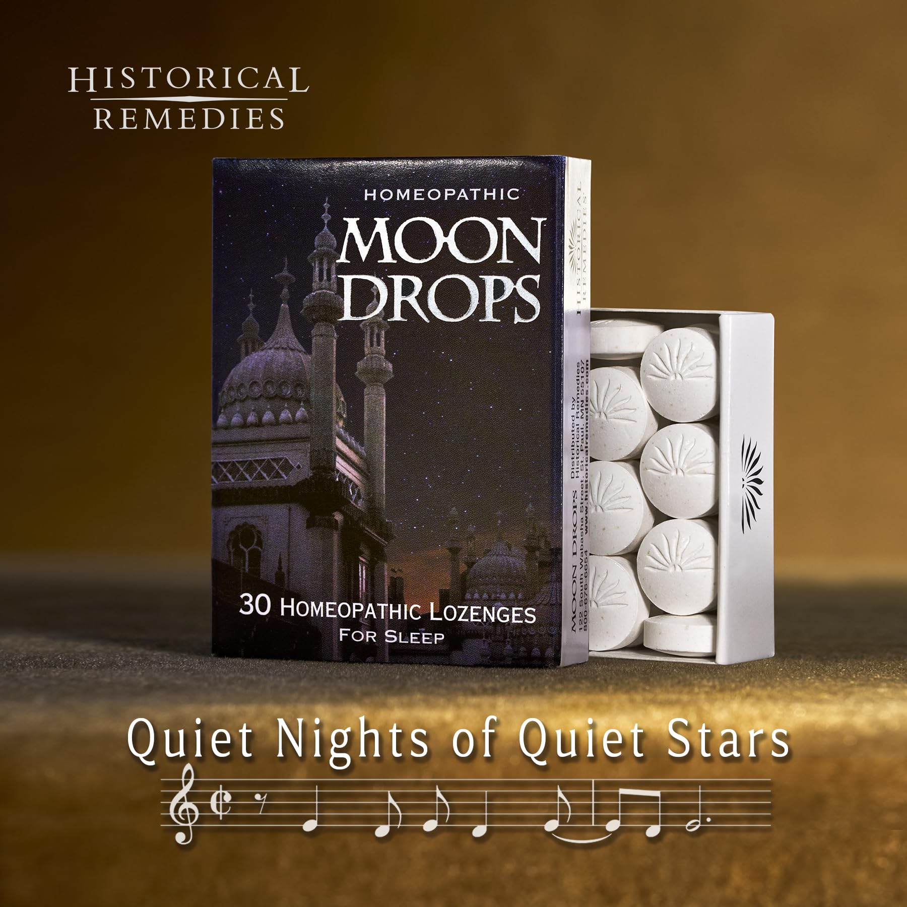 Historical Remedies Moon Drops Sleep Aid Lozenges (6 Pack) | Homeopathic Vanilla Flavor Supplement, Non-Habit Forming Vegan Glut