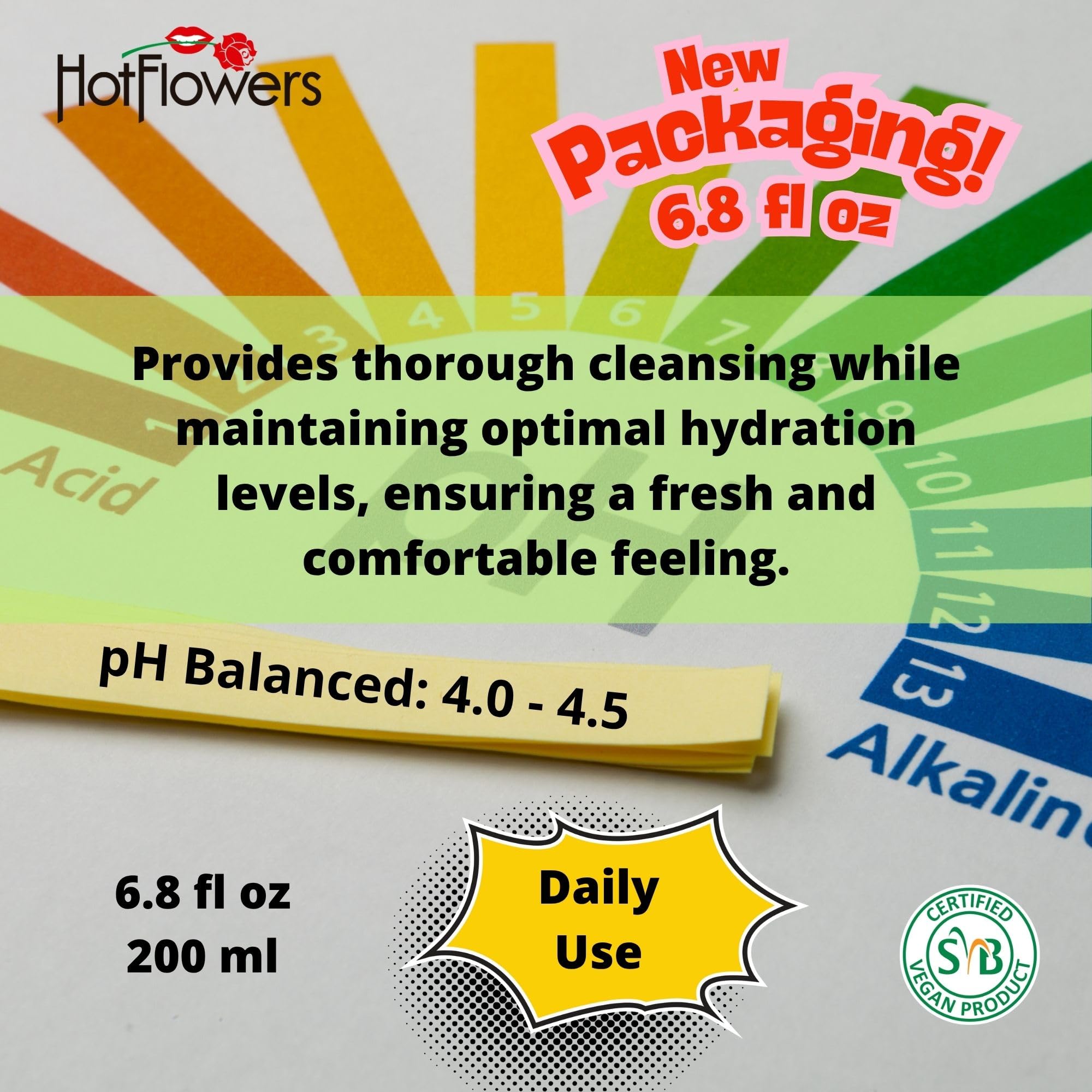 HOT FLOWERS Herbal Fresh Unisex Anal Intimate Wash for Personal Care, pH Balanced for Essentials Body Health, Daily Use, Dry Ski
