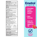 Emetrol Childrens Non-Drowsy Nausea Relief - Liquid Nausea Medicine for Upset Stomach - Nausea Relief for Kids - Mixed Berry Fl