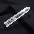 Apengshi Large Clear Quartz Natural Healing Crystal Tower 5.9-6.3 6 Faceted Single Point Chakra Crystal Wand Energy Meditation S