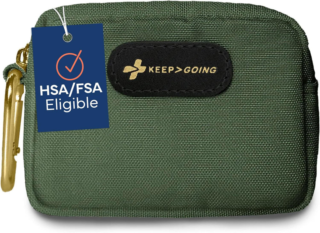 KeepGoing Small Travel First Aid Kit Kids - 60 Pc. Mini First Aid Kit for Purse, Diaper Bag, & Backpack with Latex-Free Bandages