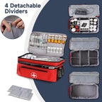 Medicine Organizer and Storage Bag Empty, Family First Aid Box, Pill Bottle Organizer Bag for Emergency Medication, Supplements