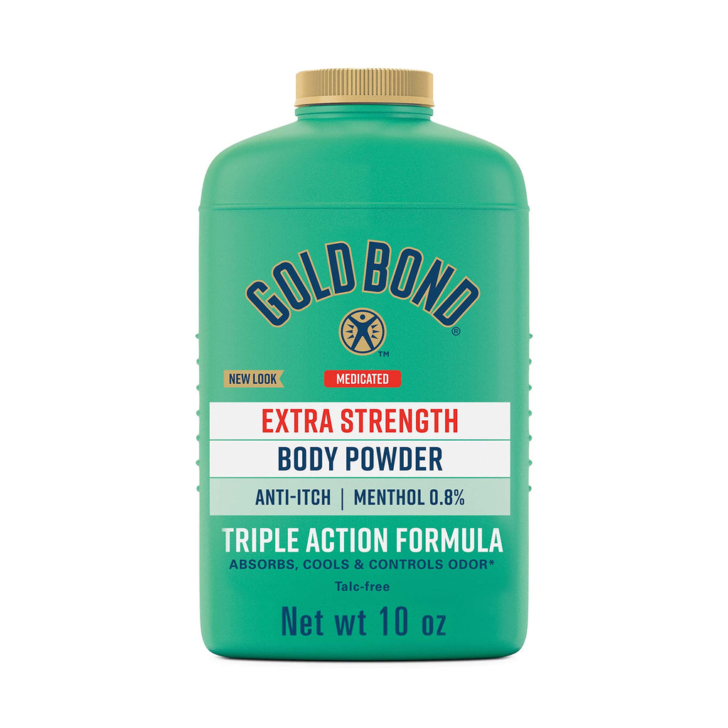 Gold Bond Medicated Talc-Free Extra Strength Body Powder, 4 oz., for Cooling, Absorbing Itch Relief