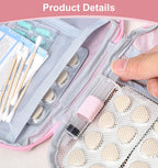 Pink First Aid Kit, 2 Pcs Small First Aid Pouch Empty for Outdoor Indoor, Camping Hiking Traveling, Sports, Car (Pink)
