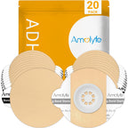 Amolyfe Libre 3 Sensor Covers Waterproof, 20 Pack Freestyle Libre 3 Plus Covers, Bump-Proof with Hard Cap, Waterproof Breathable